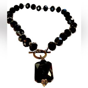 Drops of Jupiter Black faceted crystal necklace